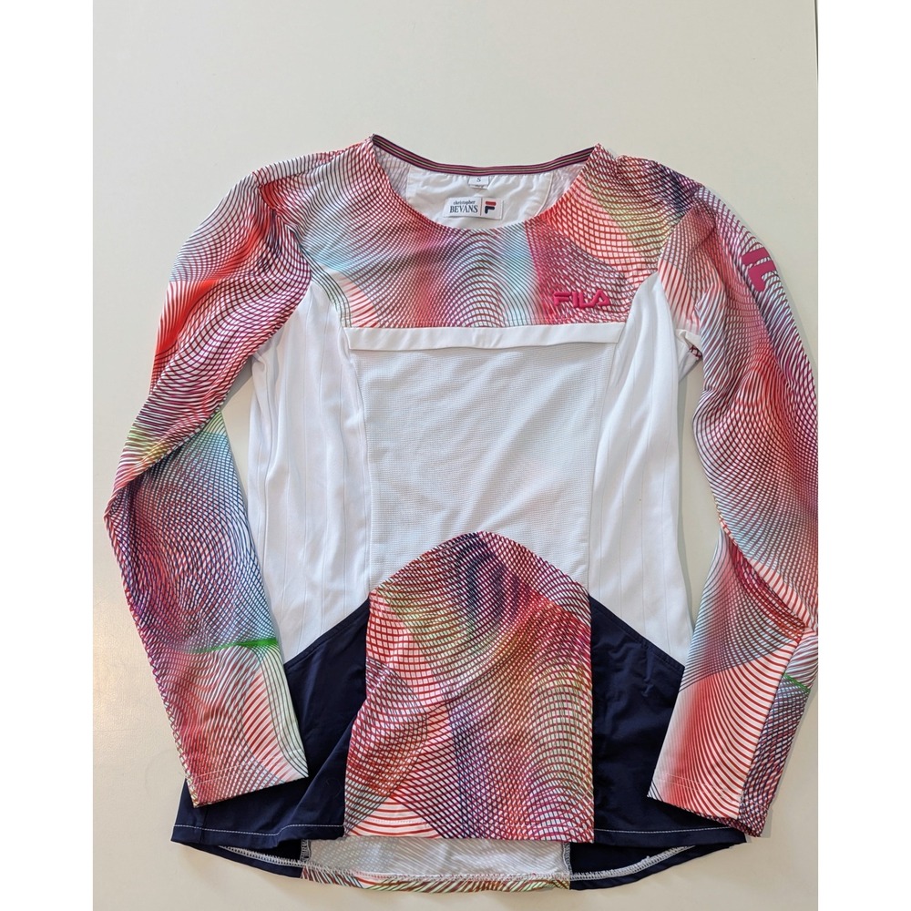 Fila x Christopher Bevans Long Sleeve Tennis Athletic Top Size Small EUC
